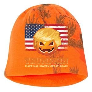 Trumpkin Make Halloween Great Again President Trump Pumpkin Gift Kati - Camo Knit Beanie