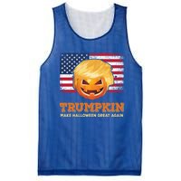 Trumpkin Make Halloween Great Again President Trump Pumpkin Gift Mesh Reversible Basketball Jersey Tank