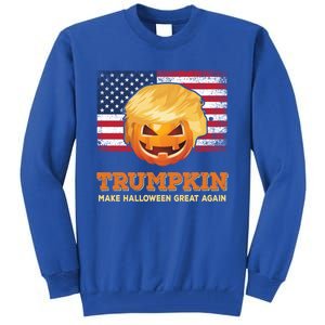 Trumpkin Make Halloween Great Again President Trump Pumpkin Gift Tall Sweatshirt