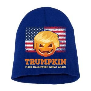 Trumpkin Make Halloween Great Again President Trump Pumpkin Gift Short Acrylic Beanie