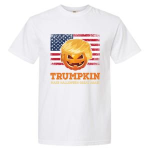 Trumpkin Make Halloween Great Again President Trump Pumpkin Gift Garment-Dyed Heavyweight T-Shirt