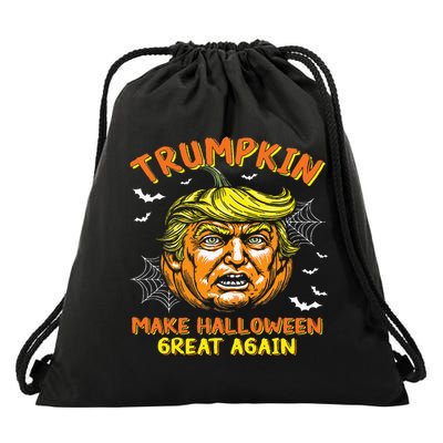 Trumpkin Make Halloween Great Again Funny Trump 2024 Usa Drawstring Bag