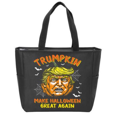 Trumpkin Make Halloween Great Again Funny Trump 2024 Usa Zip Tote Bag