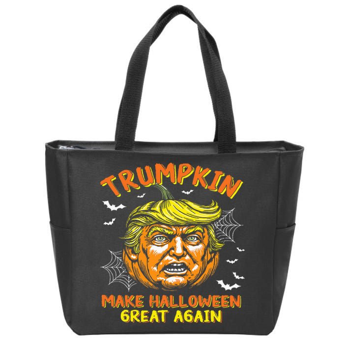 Trumpkin Make Halloween Great Again Funny Trump 2024 Usa Zip Tote Bag