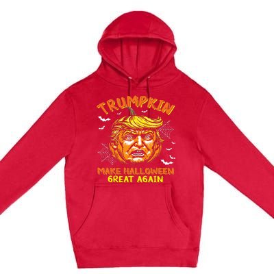 Trumpkin Make Halloween Great Again Funny Trump 2024 Usa Premium Pullover Hoodie