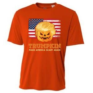 Trumpkin Make Halloween Great Again President Trump Pumpkin Gift Cooling Performance Crew T-Shirt