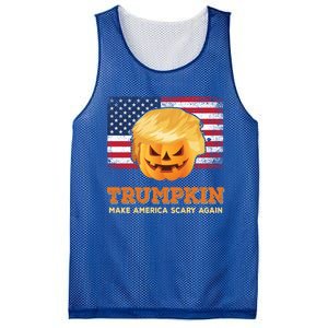 Trumpkin Make Halloween Great Again President Trump Pumpkin Gift Mesh Reversible Basketball Jersey Tank