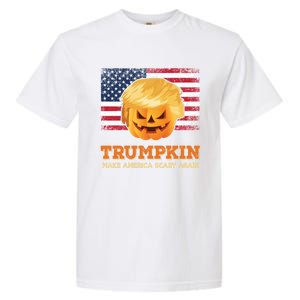 Trumpkin Make Halloween Great Again President Trump Pumpkin Gift Garment-Dyed Heavyweight T-Shirt