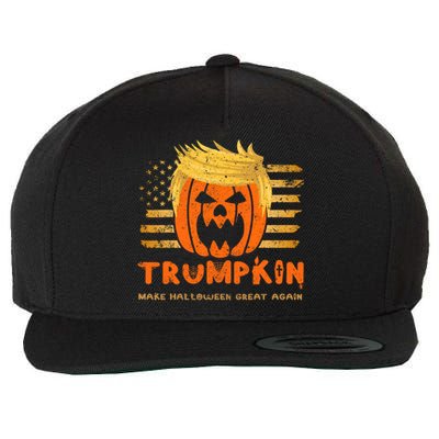 Trumpkin Make Halloween Great Again Funny Trump 2024 Wool Snapback Cap