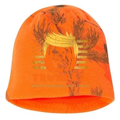 Trumpkin Make Halloween Great Again Funny Trump 2024 Kati - Camo Knit Beanie