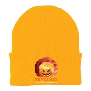 Trumpkin Make Halloween Great Again President Trump Pumpkin Gift Knit Cap Winter Beanie