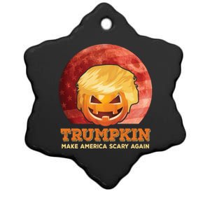 Trumpkin Make Halloween Great Again President Trump Pumpkin Gift Ceramic Star Ornament