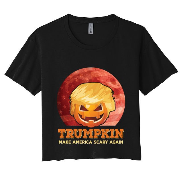 Trumpkin Make Halloween Great Again President Trump Pumpkin Gift Crop Top