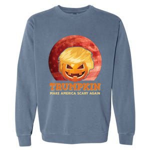 Trumpkin Make Halloween Great Again President Trump Pumpkin Gift Garment-Dyed Sweatshirt