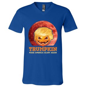 Trumpkin Make Halloween Great Again President Trump Pumpkin Gift V-Neck T-Shirt