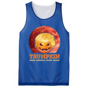 Trumpkin Make Halloween Great Again President Trump Pumpkin Gift Mesh Reversible Basketball Jersey Tank