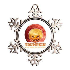 Trumpkin Make Halloween Great Again President Trump Pumpkin Gift Metallic Star Ornament