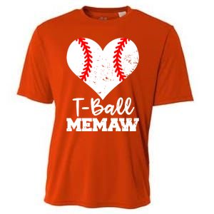 Tgiftball Memaw Heart Funny Tee Ball Memaw Gift Cooling Performance Crew T-Shirt