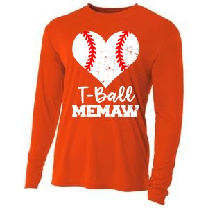 Tgiftball Memaw Heart Funny Tee Ball Memaw Gift Cooling Performance Long Sleeve Crew