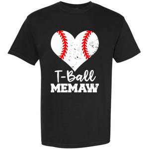 Tgiftball Memaw Heart Funny Tee Ball Memaw Gift Garment-Dyed Heavyweight T-Shirt