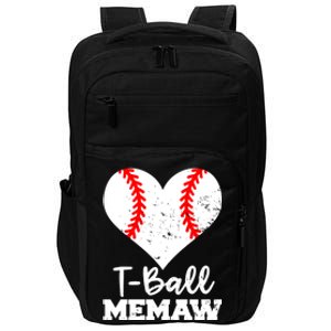 Tgiftball Memaw Heart Funny Tee Ball Memaw Gift Impact Tech Backpack