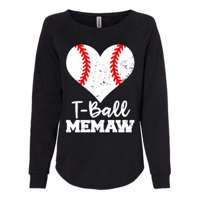 Tgiftball Memaw Heart Funny Tee Ball Memaw Gift Womens California Wash Sweatshirt