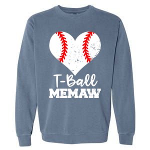 Tgiftball Memaw Heart Funny Tee Ball Memaw Gift Garment-Dyed Sweatshirt