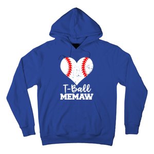 Tgiftball Memaw Heart Funny Tee Ball Memaw Gift Hoodie