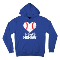 Tgiftball Memaw Heart Funny Tee Ball Memaw Gift Hoodie