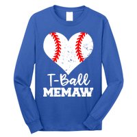 Tgiftball Memaw Heart Funny Tee Ball Memaw Gift Long Sleeve Shirt