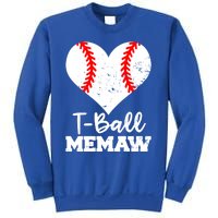 Tgiftball Memaw Heart Funny Tee Ball Memaw Gift Sweatshirt