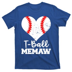 Tgiftball Memaw Heart Funny Tee Ball Memaw Gift T-Shirt