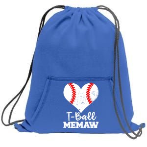 Tgiftball Memaw Heart Funny Tee Ball Memaw Gift Sweatshirt Cinch Pack Bag