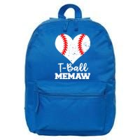 Tgiftball Memaw Heart Funny Tee Ball Memaw Gift 16 in Basic Backpack