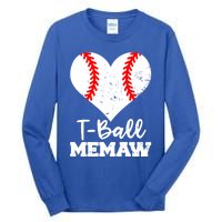 Tgiftball Memaw Heart Funny Tee Ball Memaw Gift Tall Long Sleeve T-Shirt