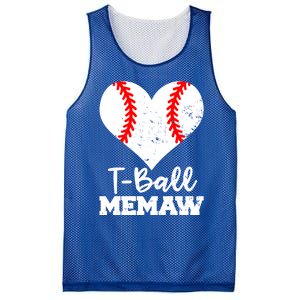 Tgiftball Memaw Heart Funny Tee Ball Memaw Gift Mesh Reversible Basketball Jersey Tank