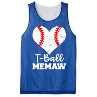 Tgiftball Memaw Heart Funny Tee Ball Memaw Gift Mesh Reversible Basketball Jersey Tank