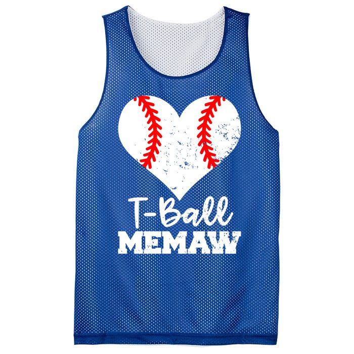 Tgiftball Memaw Heart Funny Tee Ball Memaw Gift Mesh Reversible Basketball Jersey Tank