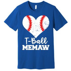 Tgiftball Memaw Heart Funny Tee Ball Memaw Gift Premium T-Shirt