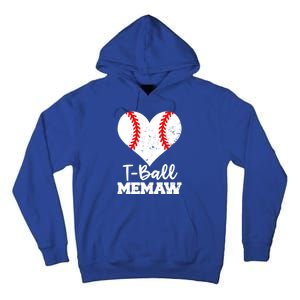 Tgiftball Memaw Heart Funny Tee Ball Memaw Gift Tall Hoodie