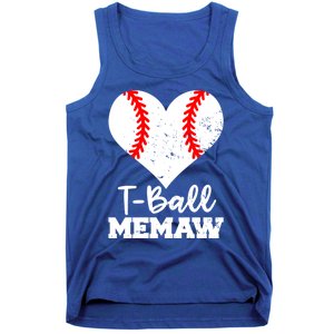 Tgiftball Memaw Heart Funny Tee Ball Memaw Gift Tank Top