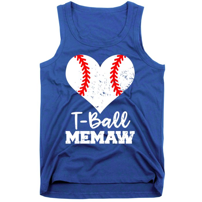 Tgiftball Memaw Heart Funny Tee Ball Memaw Gift Tank Top