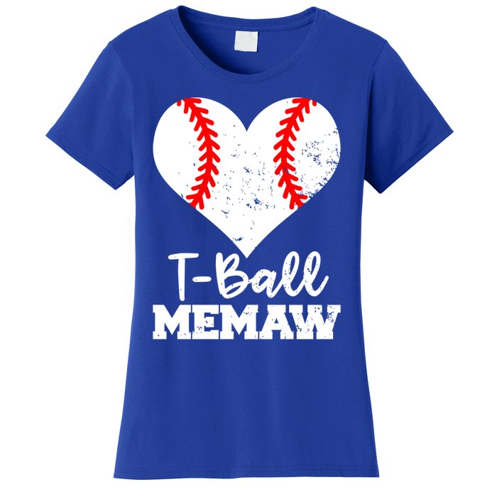 Tgiftball Memaw Heart Funny Tee Ball Memaw Gift Women's T-Shirt