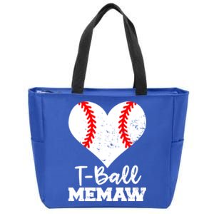 Tgiftball Memaw Heart Funny Tee Ball Memaw Gift Zip Tote Bag