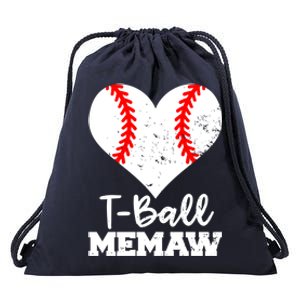 Tgiftball Memaw Heart Funny Tee Ball Memaw Gift Drawstring Bag