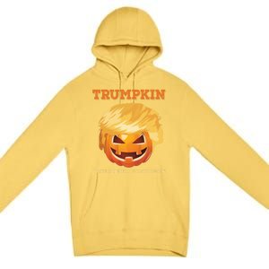 Trumpkin Make Halloween Great Again President Trump Pumpkin Great Gift Premium Pullover Hoodie