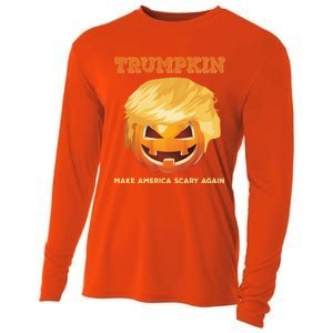 Trumpkin Make Halloween Great Again President Trump Pumpkin Great Gift Cooling Performance Long Sleeve Crew