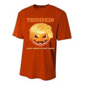 Trumpkin Make Halloween Great Again President Trump Pumpkin Great Gift Performance Sprint T-Shirt