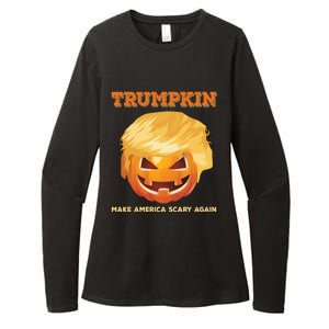 Trumpkin Make Halloween Great Again President Trump Pumpkin Great Gift Womens CVC Long Sleeve Shirt