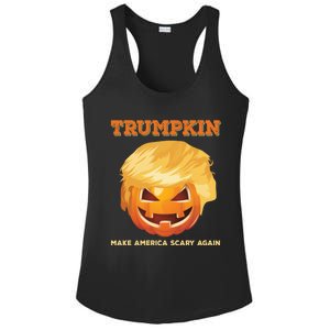 Trumpkin Make Halloween Great Again President Trump Pumpkin Great Gift Ladies PosiCharge Competitor Racerback Tank